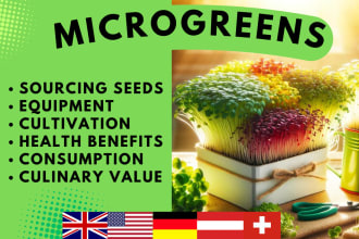 write scientific SEO content about microgreens