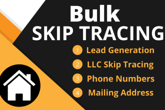 provide you accurate  skip tracing services for real estate