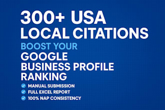 build 300 USA local citations to boost your google ranking