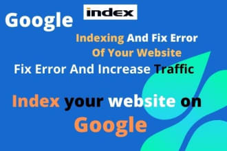 index your website or any link on google and fix erorr