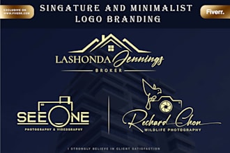 design a luxury signature or modern minimalist business logo