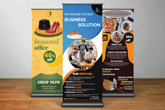 roll up banner design in 6 hours