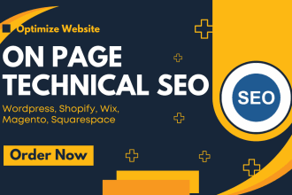 optimize website on page technical SEO wordpress shopify wix squarespace magento