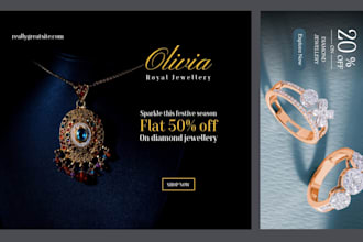 creat amazing jewellery banners to increase your online sale