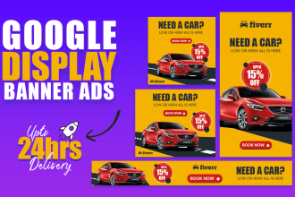 design your google banner ads, web banner, gif animation