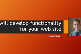 develop functionality for your web site