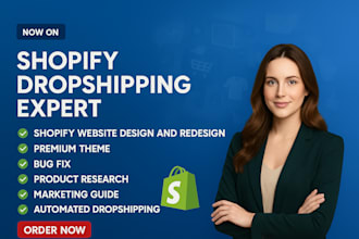 do shopify website design and redesign shopify store design shopify dropshipping