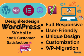 design, redesign, build, rebuild, clone, edit, fix or  revamp wordpress website