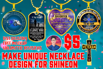 create jewelry necklace design for shine on and gear bubble