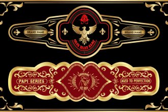 design premium cigar brands, labels, boxes, and logo