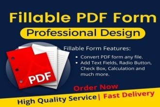 create a professionally fillable PDF form or convert it