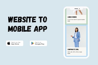 convert website to IOS and android web view app