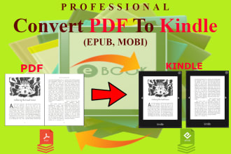 convert PDF to kindle ebook professionally in epub and mobi