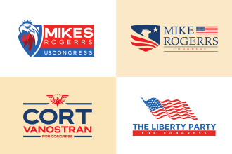 design modern unique attractive political campaign election party appealing logo