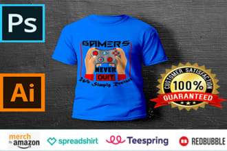 create custom unique design or trendy t shirts designs