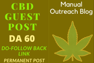 build cbd guest post backlink on high da blogs