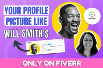 make your cool looking profile picture like will smith