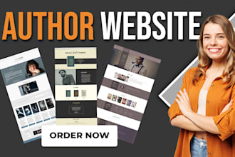 build modern book author website or ebook author website