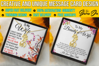 do unique and eye catching necklace card designs
