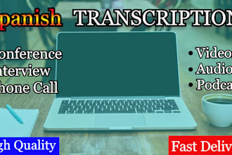 make quality transcriptions in spanish and fast delivery