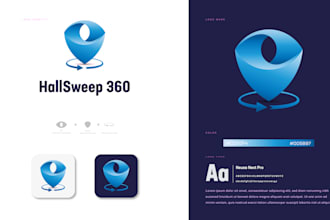 design a modern minimalist app icon logo and  splash screen for ios and android