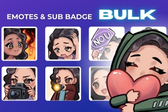 make emotes or subbadges for your live streams