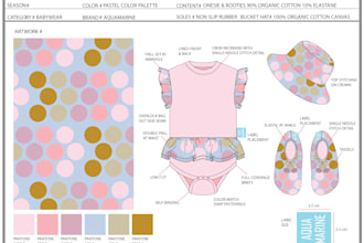 design kidswear, swimwear, accessories cad sketches and tech packs