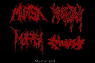 make old school death metal logo