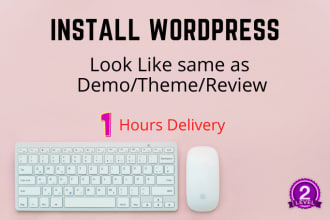 install wordpress website same as the demo of theme