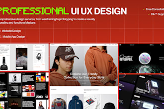 design a professional website, mobile app, UI UX design