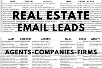 extract real estate agents companies email leads