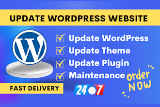 update your wordpress website, themes, plugins