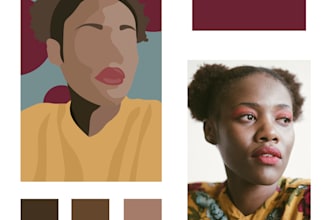 draw a minimalistic stylish illustration from photo