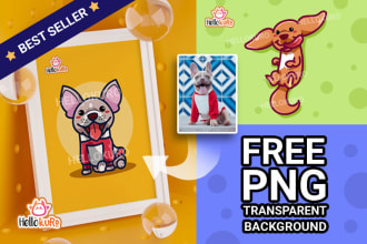 draw custom cartoon portrait of your dog, cat, or any pet into cute kawaii art