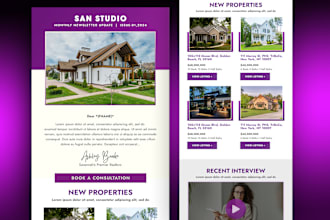 do mailchimp real estate or brand email template newsletter