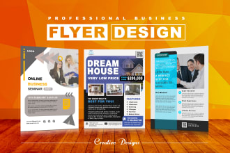 design professional business flyer or corporate flyer within 24 hours