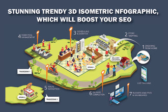 provide detailed and creative isometric illustration services for your business