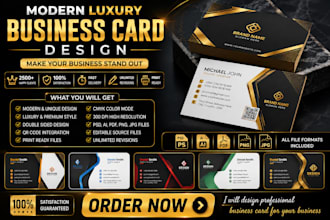 design modern luxury business card and visiting card