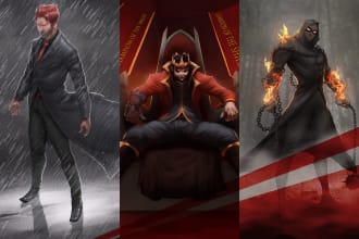 design and illustrate realistic characters