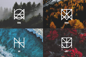 design a minimalistic monogram