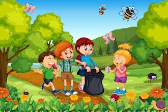 create an colorful children book illustrations