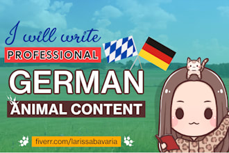 write professional german animal content