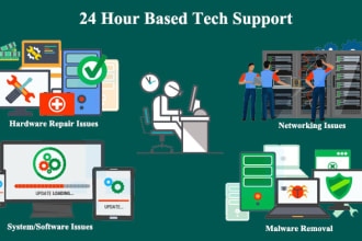 provide tech support to network, hardware and software issues