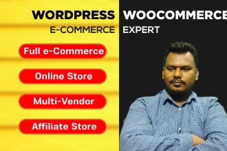 create a professional wordpress ecommerce website or online store