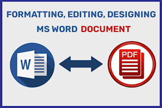 format, edit, design and convert your ms  word document