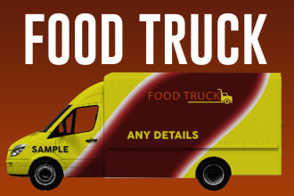 make design food truck, trailer wrap, vehicle wrap within few hourse