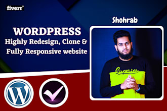 design, redesign or clone a complete wordpress website
