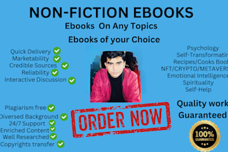 ghostwrite nonfiction ebooks as ghost book writer with formatting paperback