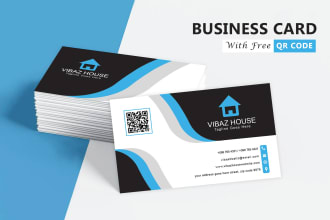 do a professional business card with a free qr code