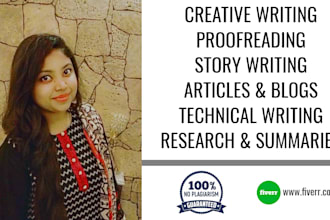 do creative, technical and article writing